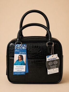 Veronica Jamison Hampton Faux Leather Lunch Tote by Arctic Zone, Lunch Bag